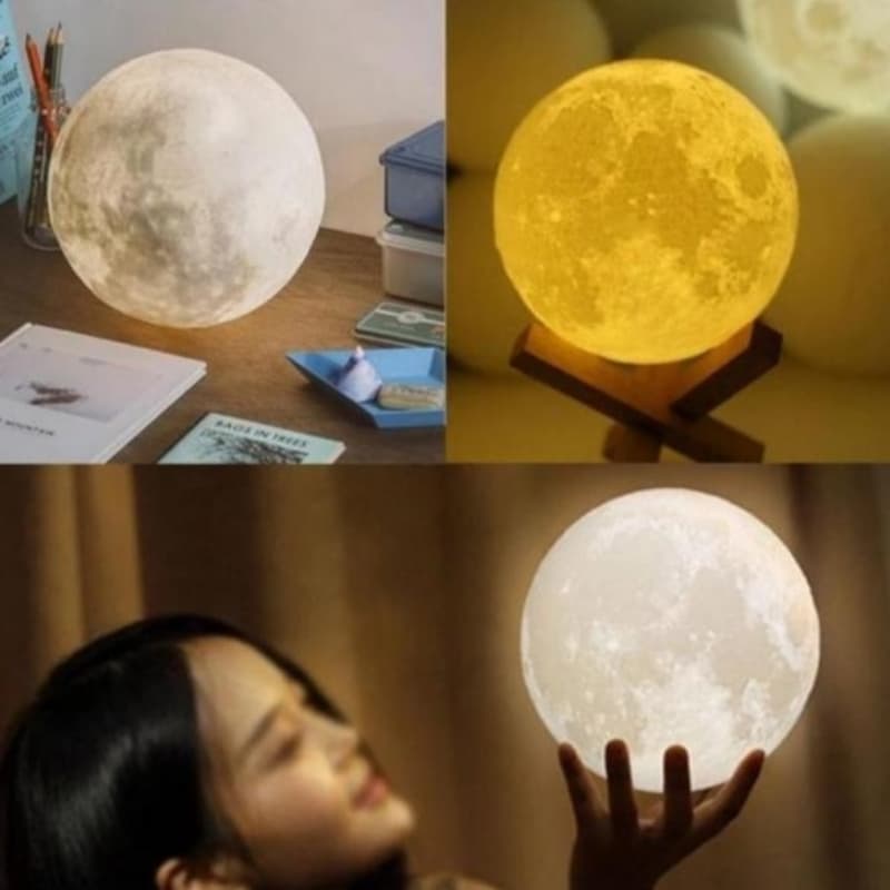 3D MOON LAMP SENSOR TOUCH With Stand 15cm