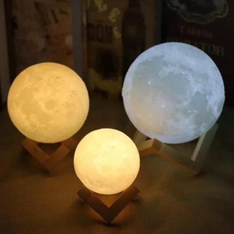 3D MOON LAMP SENSOR TOUCH With Stand 15cm
