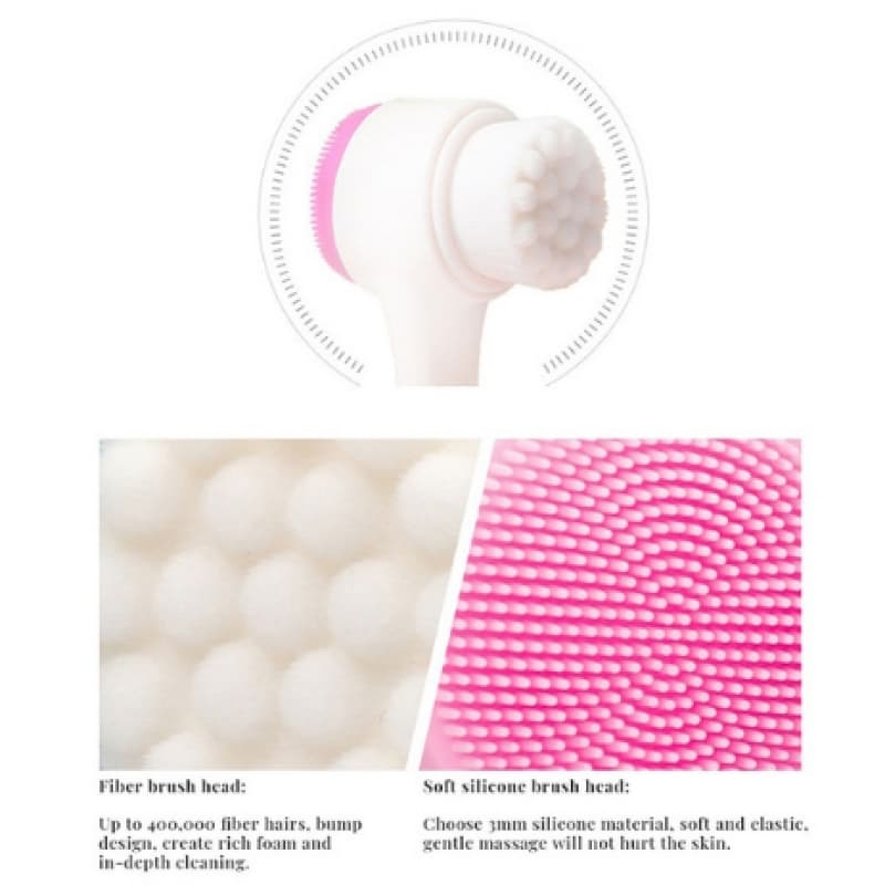 Jade Roller & Facial Cleansing Brush 2-in-1