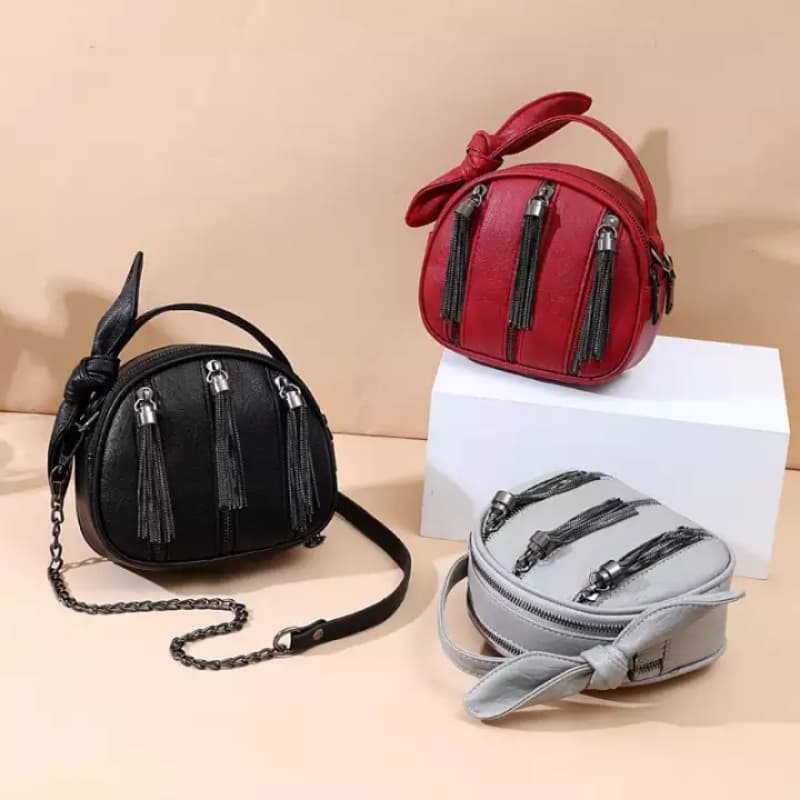 Leather Tassel Crossbody Bags