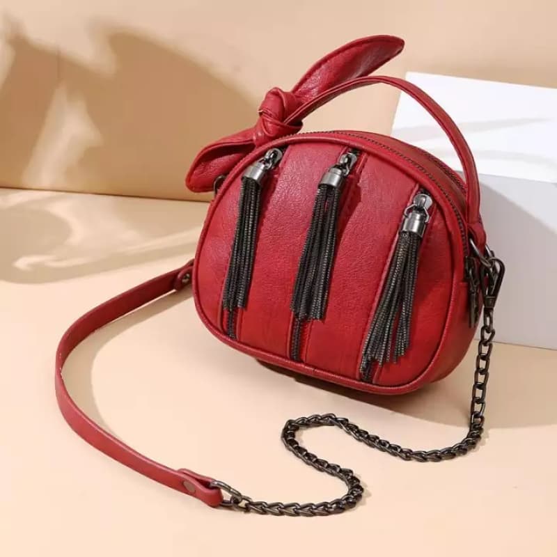 Leather Tassel Crossbody Bags