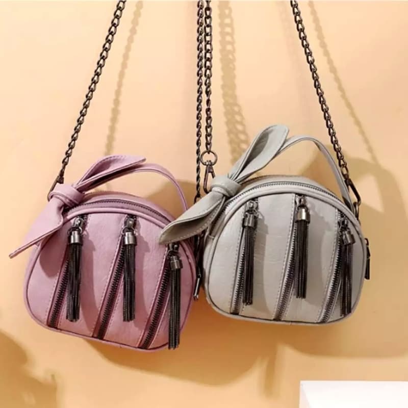 Leather Tassel Crossbody Bags