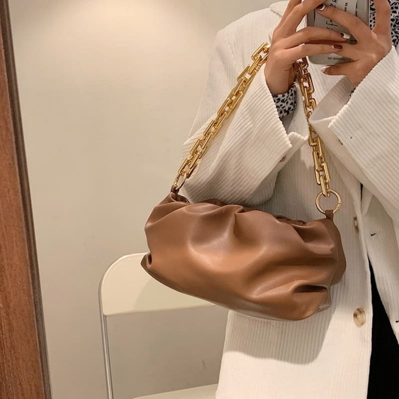 Gold Chain Pouch Bag