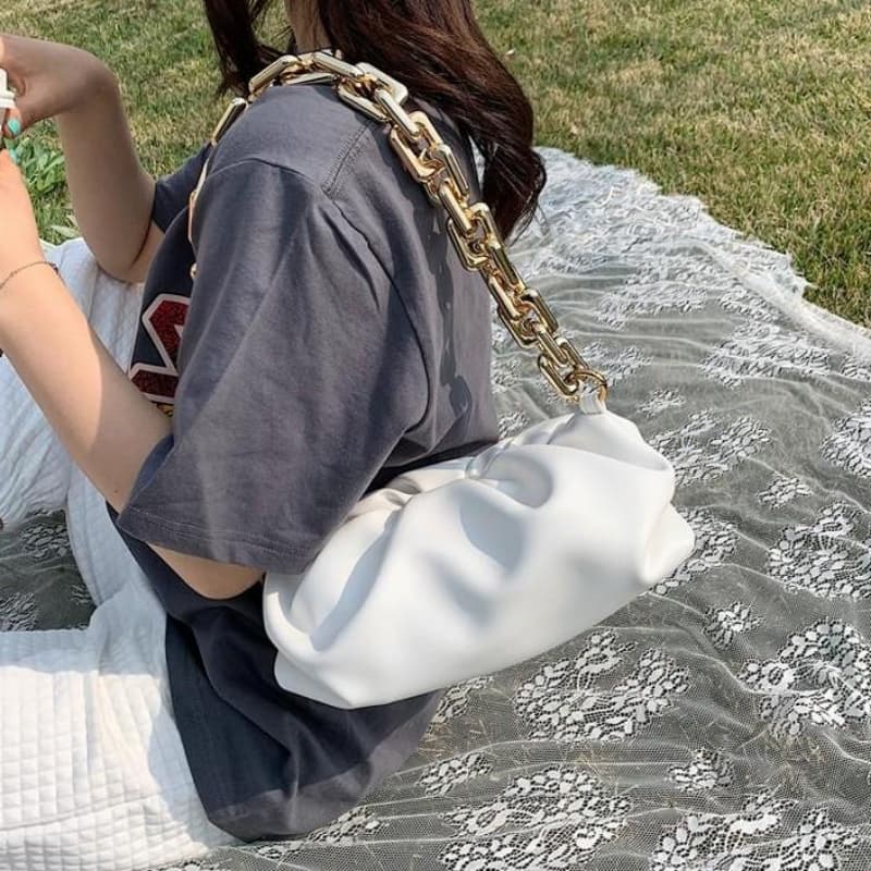 Gold Chain Pouch Bag