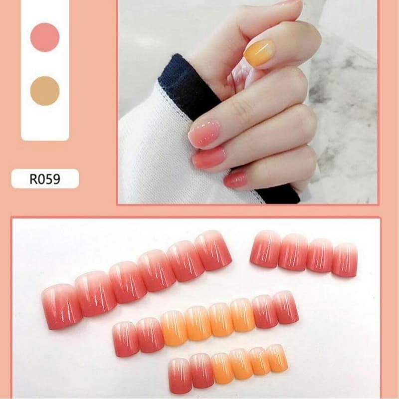 24 Pcs Cute Fake Nails Set