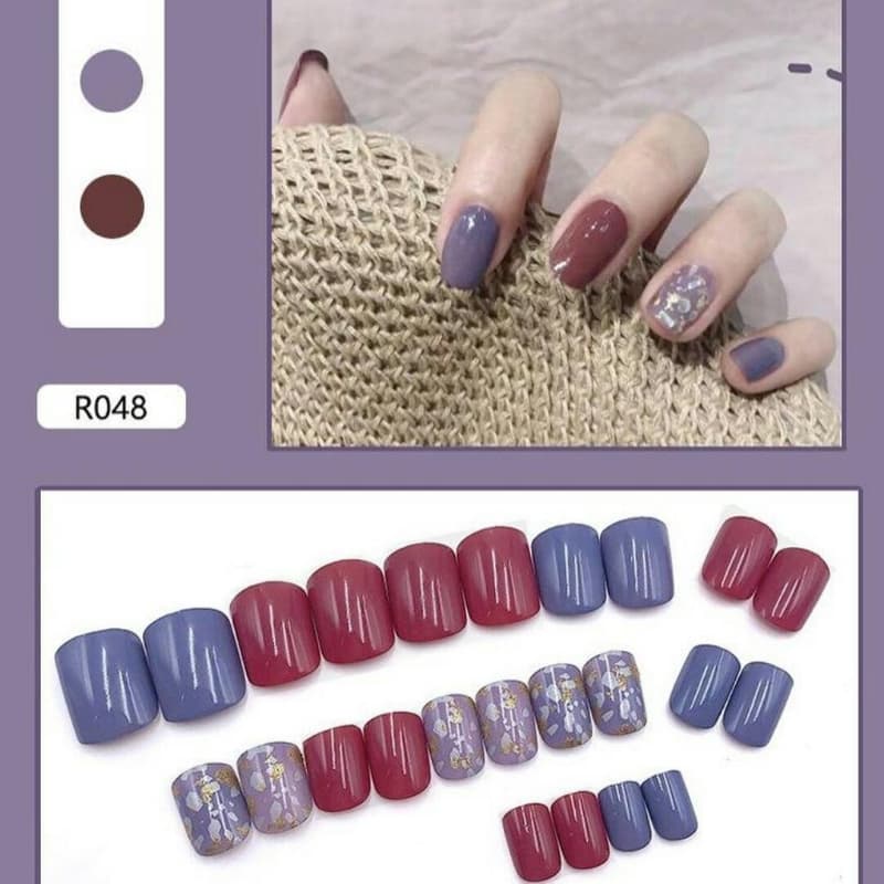 24 Pcs Cute Fake Nails Set