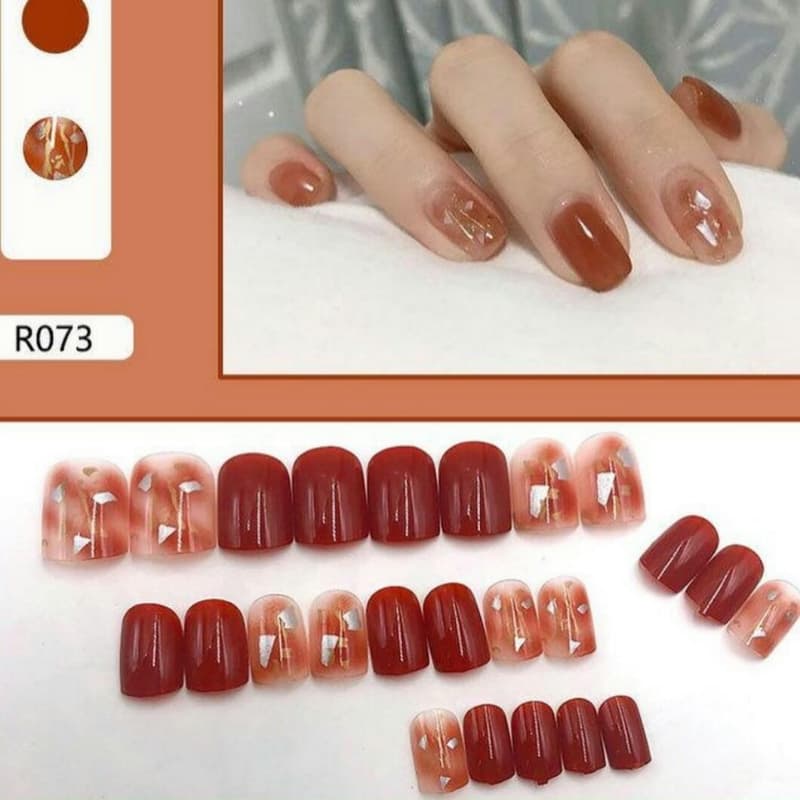 24 Pcs Cute Fake Nails Set