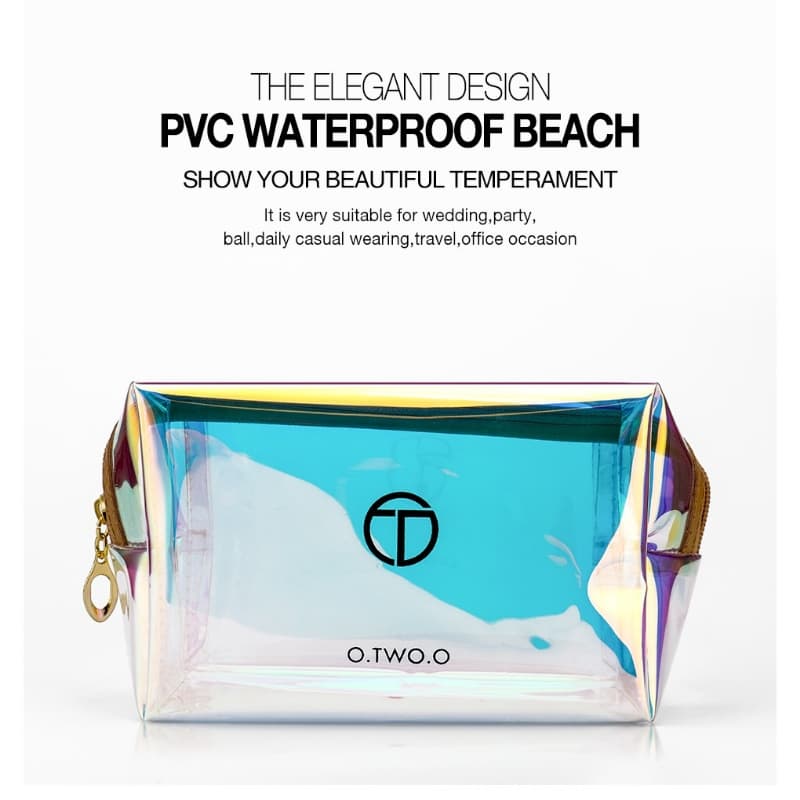 O.TWO.O Transparent Holographic Cosmetic Bag