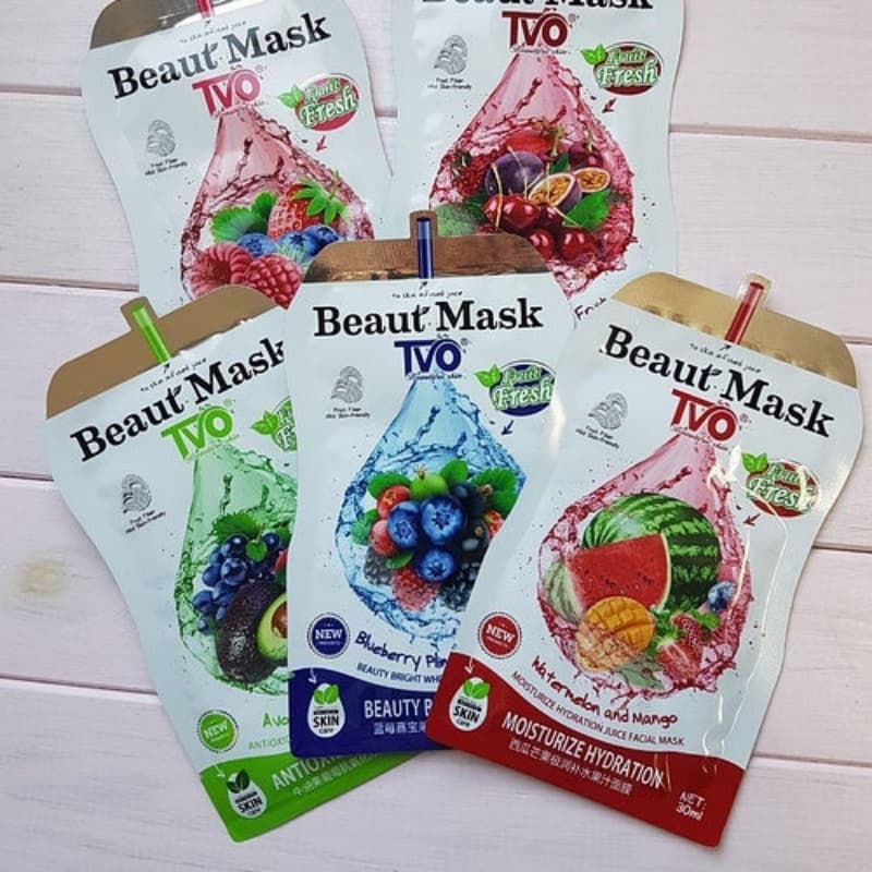 Antioxidant restorative face mask with TVO Avocado and Grapes juice, 30 ml