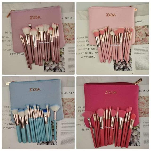 Zoeva 15 pcs brush set 4 Colors