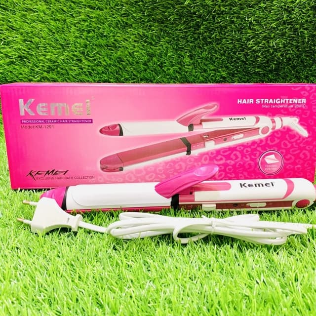 Kemei 3in1 Straightner+Curler+Crimper KM-1291